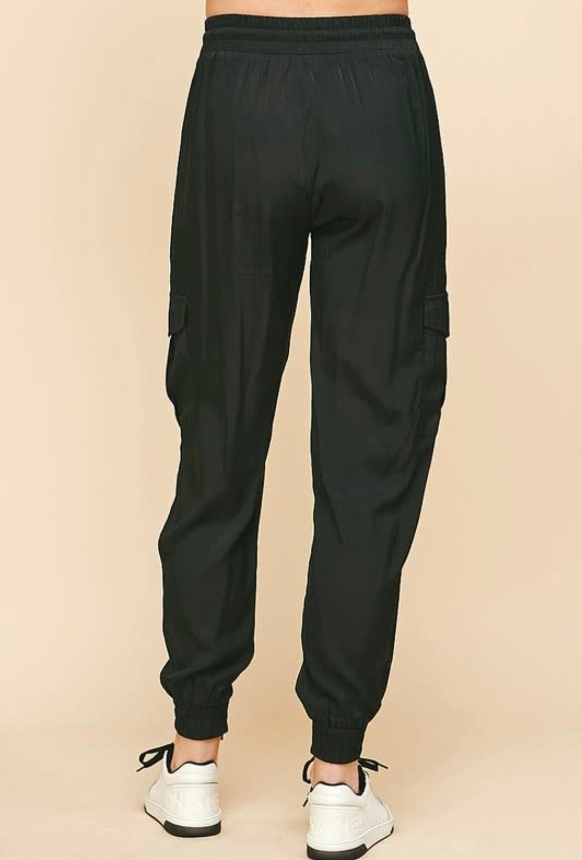 Black Silk Joggers