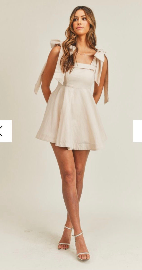 Fit & Flare Mini dress with Tie – Mia & Penelope's Boutique