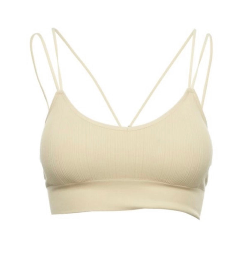 Tan/ Khaki Bralette with adjustable straps