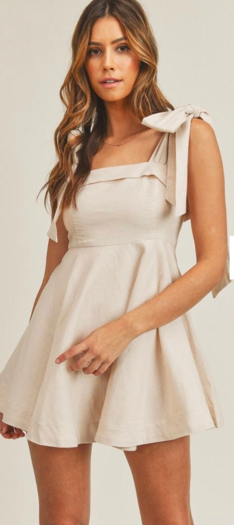 Fit & Flare Mini dress with Tie – Mia & Penelope's Boutique