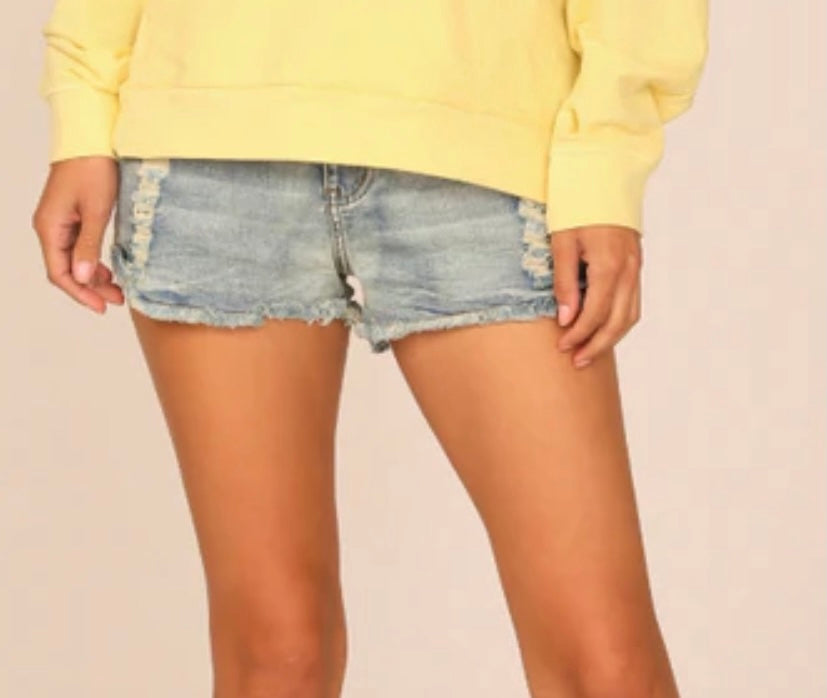 Ocean Drive Distressed Denim Short Short