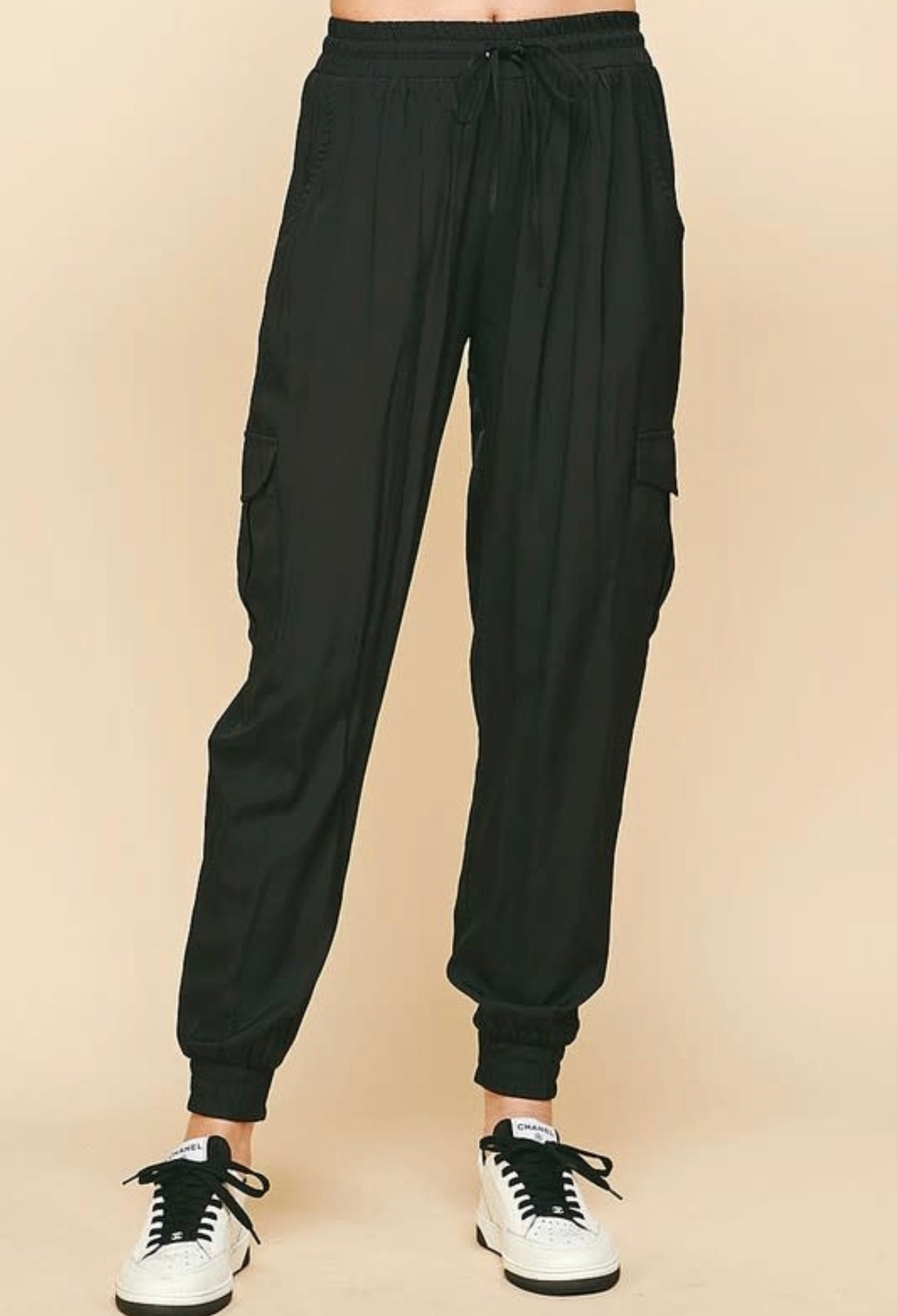 Black Silk Joggers