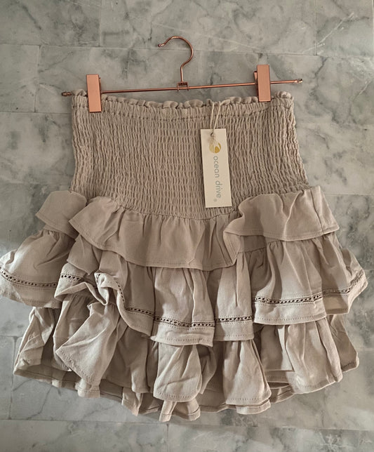 Ocean Drive Sand Ruffle Skirt